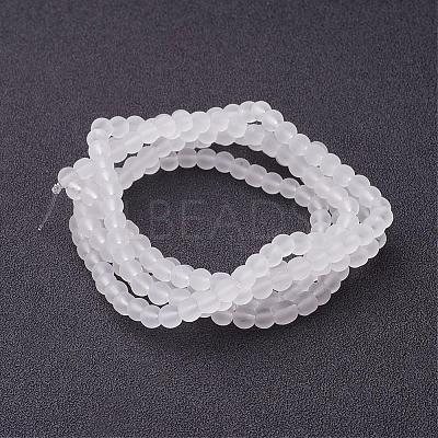 Baking Paint Transparent Glass Bead Strands X-GLAA-S031-4mm-13-1