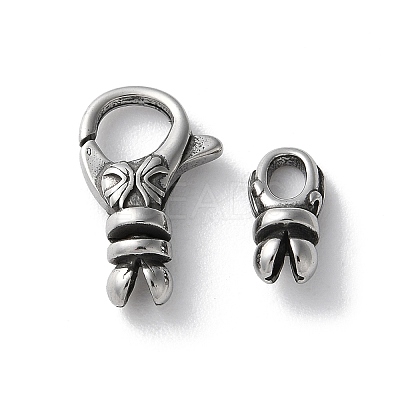 316 Stainless Steel Lobster Claw Clasps Sets STAS-D303-10AS-02-1