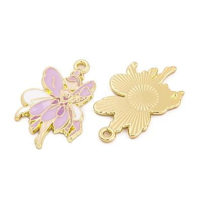 Rack Plating Alloy Enamel Pendants FIND-A040-08E-03G-1