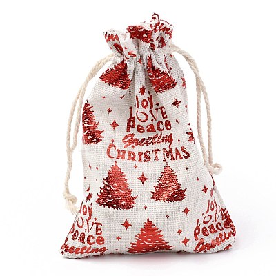 Christmas Theme Cotton Fabric Cloth Bag LS-ABAG-H104-B06-1
