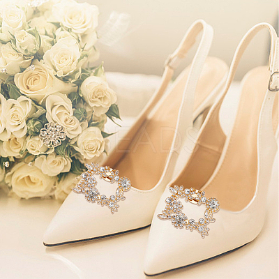 4Pcs 2 Colors Glass Rhinestone Shoe Decoration FIND-GO0002-28-1