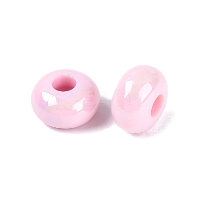 Opaque Acrylic European Beads OACR-E033-19L-1