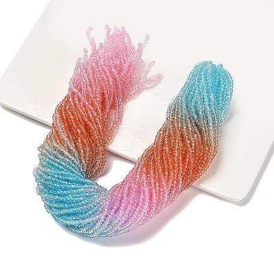Transparent Painted Glass Beads Strands DGLA-A034-T2mm-A19-1