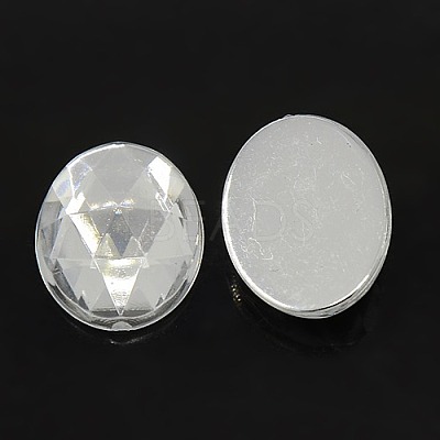 Imitation Taiwan Acrylic Rhinestone Cabochons GACR-A008-18x25mm-01-1