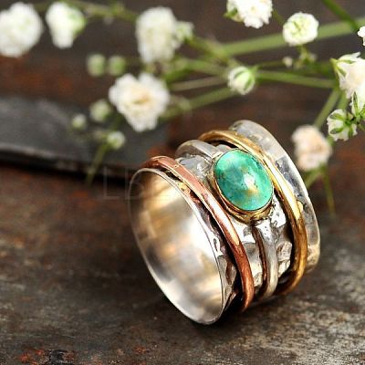 Retro Alloy Turquoise Finger Rings FS-WG5E832-01-1