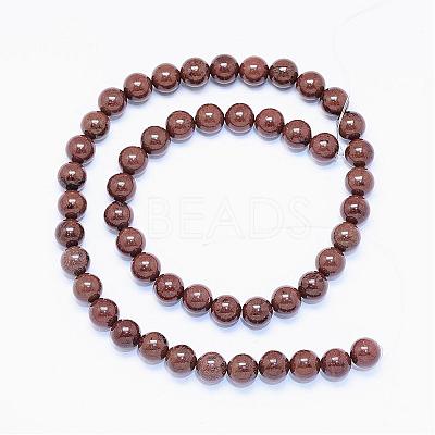 Natural Mahogany Obsidian Bead Strands G-F425-01-1