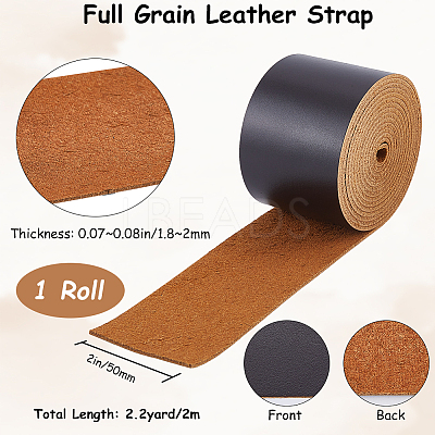 2M Flat AB Grade Cowhide Leather Cord AJEW-WH0479-73B-04-1
