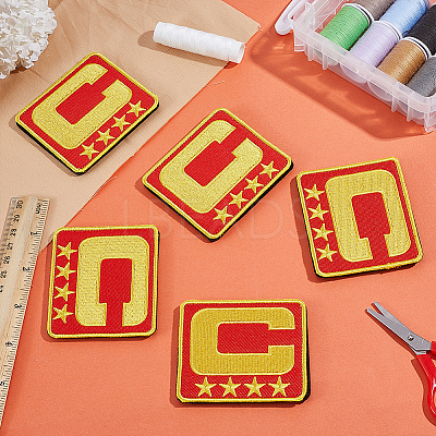 5Pcs Computerized Embroidery Polyester Iron on/Sew on Patches DIY-ME0003-07-1