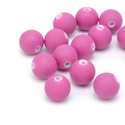 Spray Painted Acrylic Beads ACRP-S672-10mm-12-1