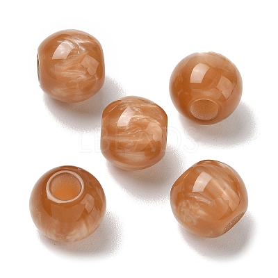 Opaque Resin European Beads RESI-F073-14-1