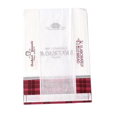 Rectangle with Tartan Pattern Paper Baking Bags CARB-K0001-01A-1