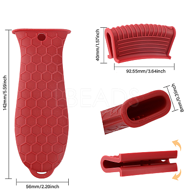 3 Sets 3 Colors Silicone Heat Resistant Pot Holder Sleeve Set AJEW-GL0001-50-1