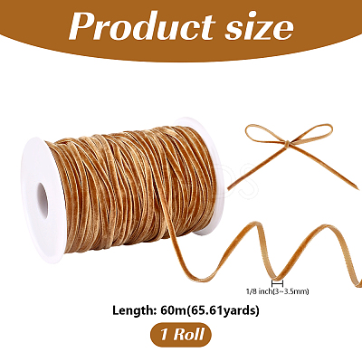 60M Nylon Single Face Velvet Ribbons OCOR-HY0001-73A-1
