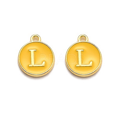 Golden Plated Alloy Enamel Charms LS-ENAM-Q437-13L-1