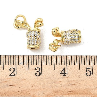 Brass Micro Pave Cubic Zirconia Pendants KK-Z120-29G-1