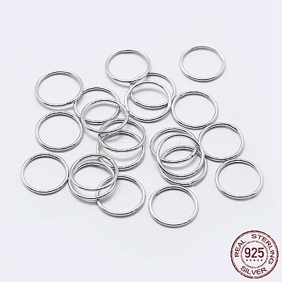 925 Sterling Silver Soldered Closed Jump Rings STER-F036-03P-0.9x5-1