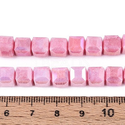Anti-Tarnish Electroplate Glass Beads Strands GLAA-T025-8mm-10H-1
