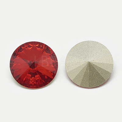 Pointed Back Glass Rhinestone Cabochons RGLA-T086-18mm-07-1