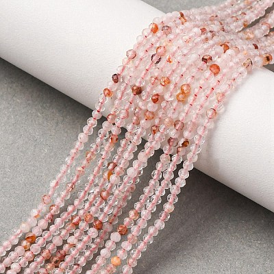 Natural Ferruginous Quartz Beads Strands G-B142-A01-2mm-1