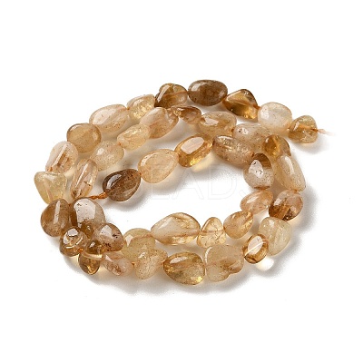 Natural Citrine(Heated) Beads Strands G-F827-A01-02-1