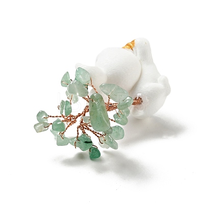 Natural Green Aventurine Tree Display Decorations DJEW-E007-01RC-07-1