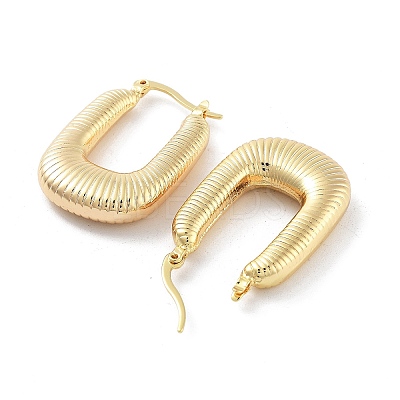 Brass Hoop Earrings EJEW-H301-01G-07-1
