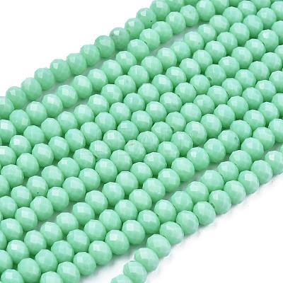 Opaque Solid Color Glass Beads Strands EGLA-A034-P6mm-D14-1