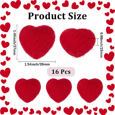 Heart Handmade Wool Felt Ornament Accessories DIY-CY0003-12A-1