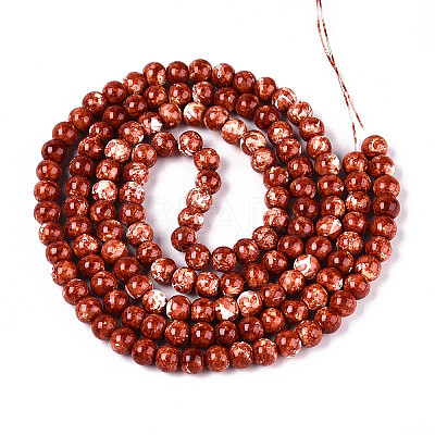 Baking Paint Glass Beads Strands DGLA-N016-6mm-06-1