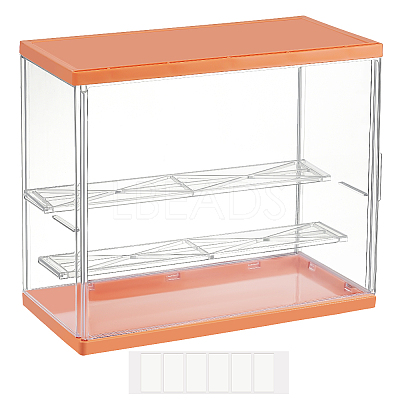 Assembled Rectangle Acrylic Action Figures Display Boxes ODIS-WH0017-096A-1