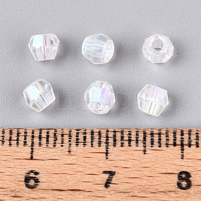 Transparent Spray Painted Glass Beads X1-EGLA-N018-4mm-12-1