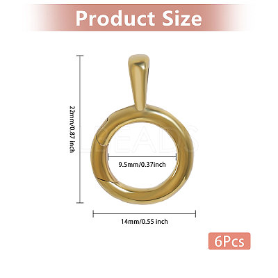 6Pcs Brass Twister Clasps FIND-CA0009-39-1
