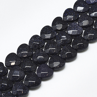 Synthetic Blue Goldstone Beads Strands G-S357-E01-19-1