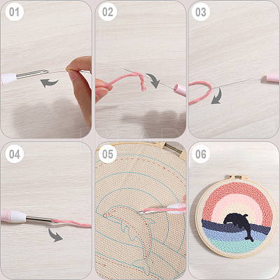 Punch Embroidery Starter Kits DIY-WH20007-13D-1