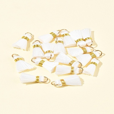 20Pcs Handmade Polycotton(Polyester Cotton) Tassel Decorations FIND-FS0003-27G-1