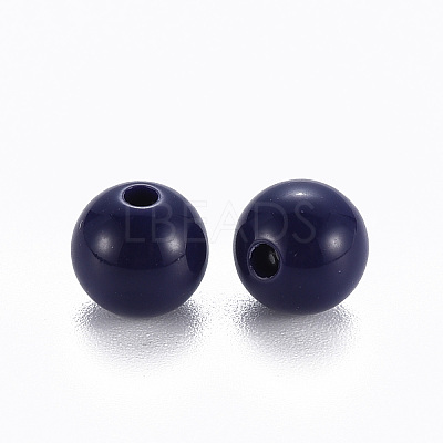 Opaque Acrylic Beads X-MACR-S370-C8mm-A19-1