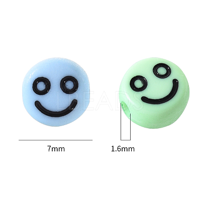 Opaque Acrylic Beads MACR-YW0001-22F-1