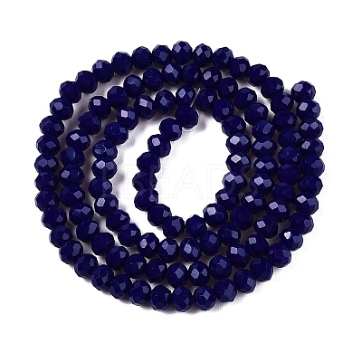 Opaque Solid Color Imitation Jade Glass Beads Strands EGLA-A044-P4mm-D07-1