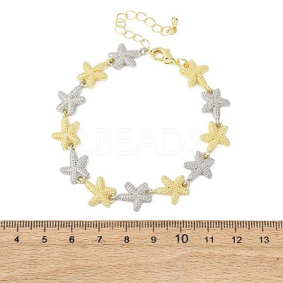 Brass Link Chain Bracelets for Women BJEW-G762-01GP-03-1