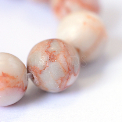 Natural Red Netstone Round Bead Strands X-G-E334-10mm-06-1