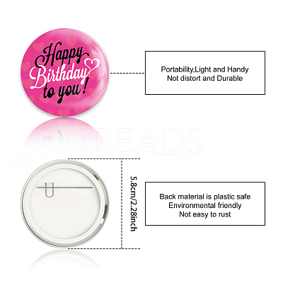 Tinplate Brooch JEWB-WH0012-025-1