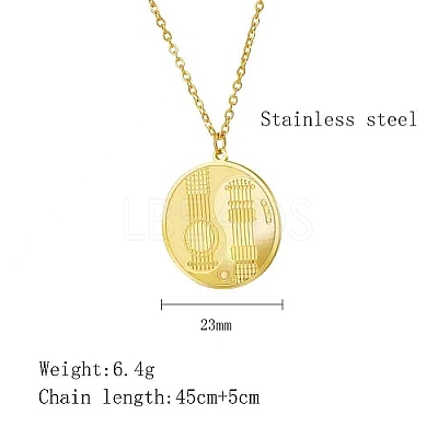 304 Stainless Steel Pendant Necklaces for Women RX0049-1-1