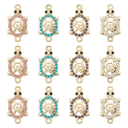 16Pcs Alloy Rhinestone Connector Charms ALRI-TA0001-39-1