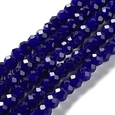 Baking Paint Imitation Jade Glass Bead Strands X-DGLA-A034-J8MM-A33-1