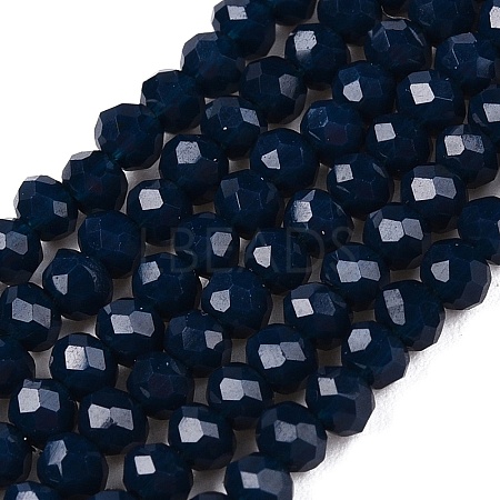 Opaque Solid Color Imitation Jade Glass Beads Strands EGLA-A044-P2mm-D16-1