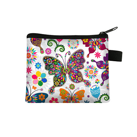 Butterfly Pattern Polyester Clutch Bags PAAG-PW0016-16A-1
