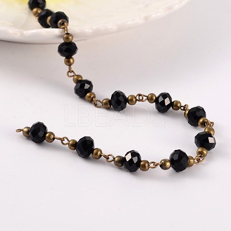 Handmade Glass Beaded Chains for Necklaces Bracelets Making X-AJEW-JB00187-06-1