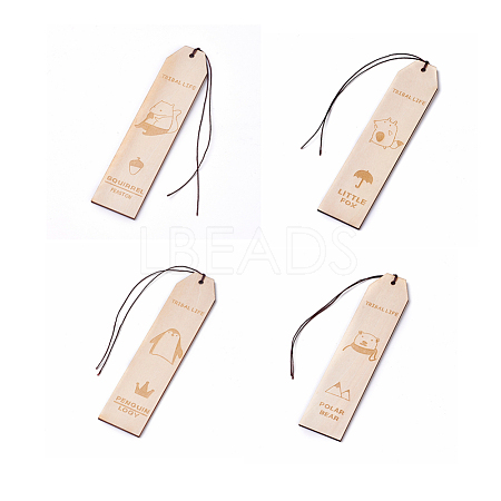 Wood Bookmarks AJEW-WH0098-33-1