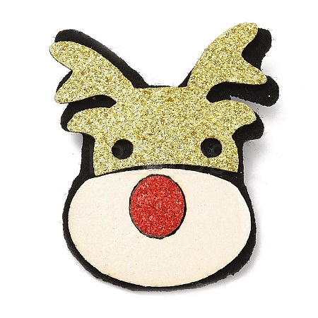 Christmas Theme PU Leather Brooch LS-JEWB-C004-01H-1