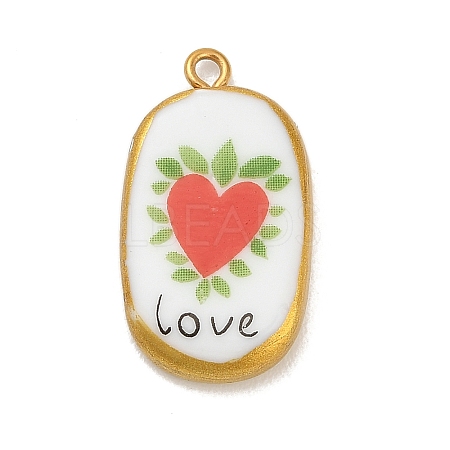 Printed Porcelain Pendants STAS-C183-03B-02-1